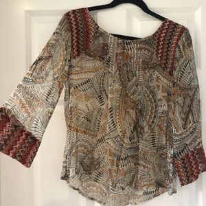 Lucky Brand multi colored blouse